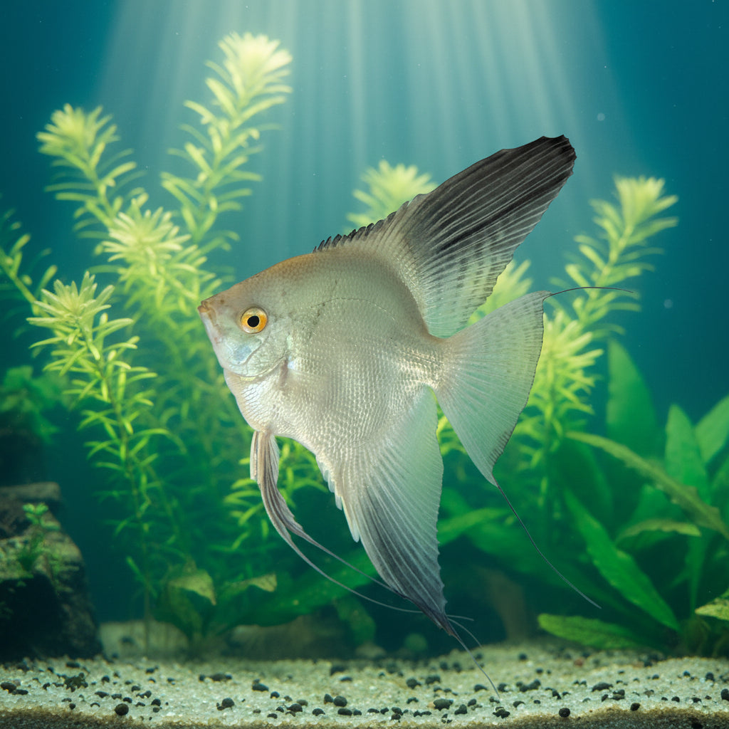 Bulgarian Seal Point Angelfish – Rare Hybrid with Stunning Markings
